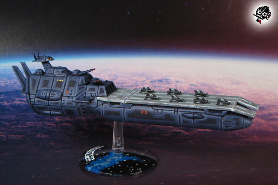 Star Blazers Space Ship Yamato Gamilon Carrier from Bandai painted by Neldoreth - An Hour of Wolves & Shattered Shields