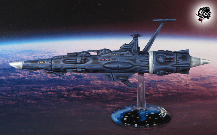 Star Blazers Space Ship Yamato Earth Defence Force (EDF) destroyer from Bandai painted by Neldoreth - An Hour of Wolves & Shattered Shields