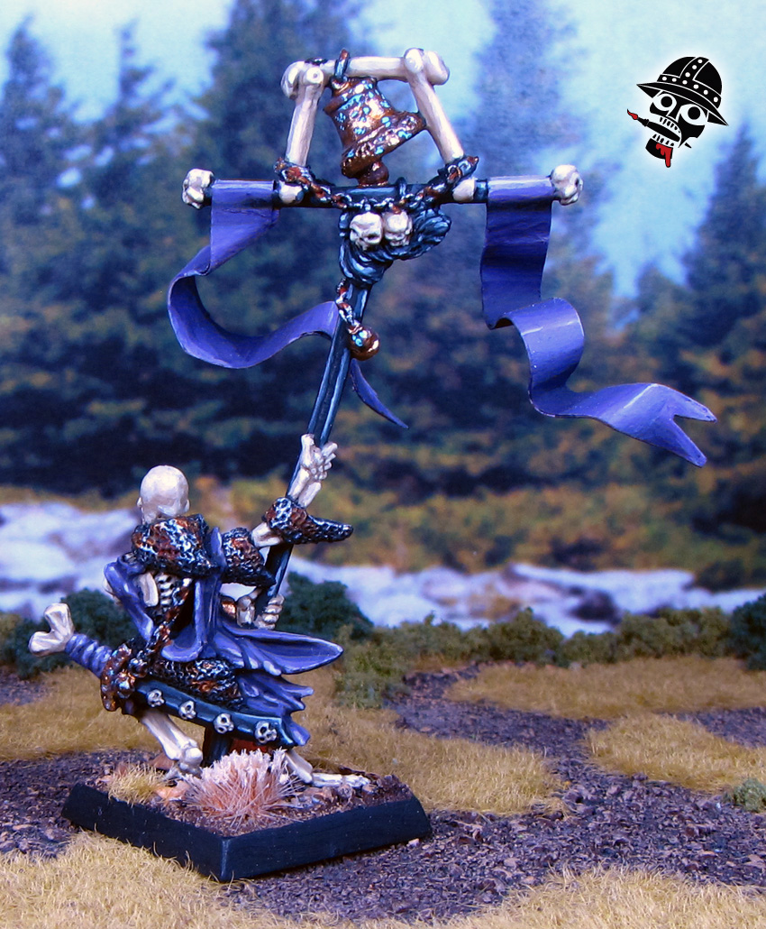 Undead Skeleton Standard Bearer from Games Workshop - Warhammer painted by Neldoreth - An Hour of Wolves & Shattered Shields Undead Skeleton Standard Bearer from Games Workshop - Warhammer painted by Neldoreth - An Hour of Wolves & Shattered Shields