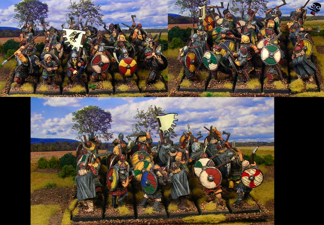 Viking Warriors with Armor from Old Glory and Gripping Beast painted by Neldoreth - An Hour of Wolves & Shattered Shields