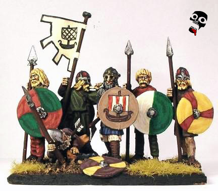 Viking warriors from Old Glory, Gripping Beast painted by Neldoreth - An Hour of Wolves & Shattered Shields